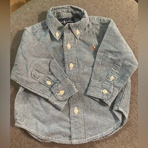 Polo 3-6 months button down denim shirt